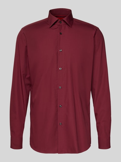 HUGO Regular fit zakelijk overhemd van puur katoen, model 'VALERIO' Bordeaux - 2