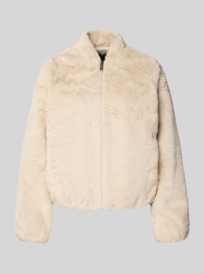 Vero Moda Regular fit jack in de look van imitatiebont, model 'SONJALIGA' Ecru - 2