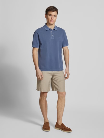 Gant Regular Fit Poloshirt von Label-Stitching Modell 'SUNFADED' Dunkelblau 1