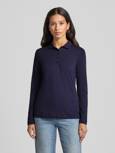 Christian Berg Woman Regular fit poloshirt met knoopsluiting Donkerblauw - 4