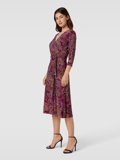 Lauren Ralph Lauren Sukienka midi ze wzorem paisley model ‘CARLYNA’ Bordowy 1