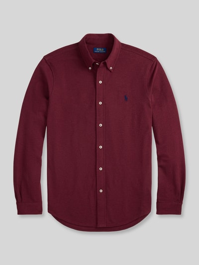 Produktfoto, bordowa koszula casualowa Regular Fit Freizeithemd aus reiner Baumwolle von Polo Ralph Lauren, gładka faktura