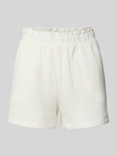 Produktfoto, Loose Fit Shorts aus reiner Baumwolle Modell 'NATALI' von Vero Moda in Unifarbe mit elastischem Bund und Crêpe-Struktur