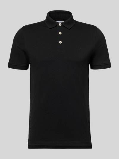 Produktfoto, Slim Fit Poloshirt mit Viskose-Anteil Modell 'Paulos' von JACK & JONES, Baumwoll-Mix, Polokragen, Kurzärmelig, Logo-Stitching, Rückenlänge 72 cm bei Größe M