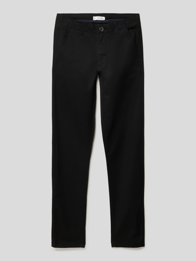 Mango Chino mit Label-Details Modell 'Trousers' Black 1