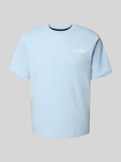 Jack & Jones T-Shirt mit Label-Print Modell 'BEAU' Hellblau 2