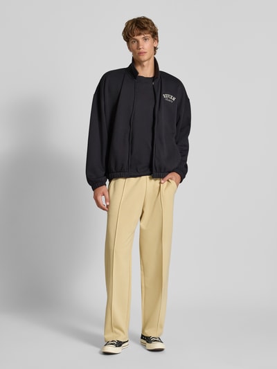 REVIEW Bluza rozpinana z wykładanym kołnierzem i wpuszczanymi kieszeniami Czarny 1