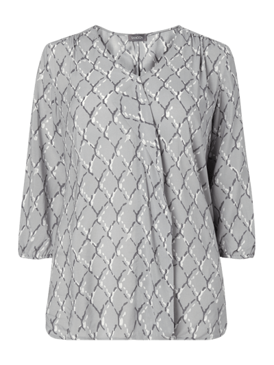 Samoon PLUS SIZE - Blusenshirt mit Rautenmuster Mittelgrau 1