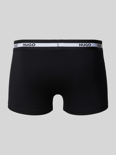 HUGO Bokserki o kroju regular fit z mieszanki bawełny w zestawie 3 szt. Czarny 3