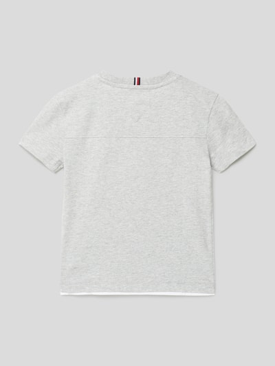 Tommy Hilfiger Kids T-Shirt mit Label-Print Modell 'VARISTY TEE' Mittelgrau meliert 3