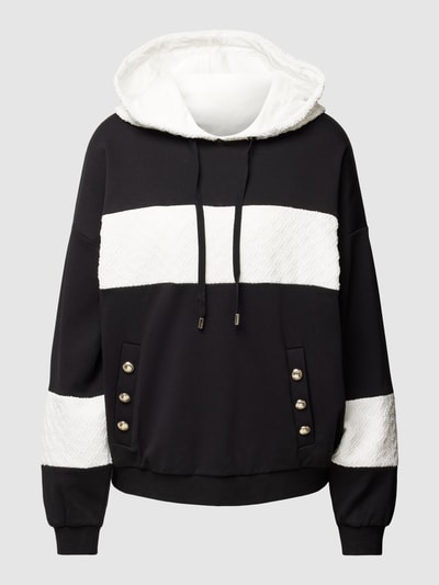 LIU JO SPORT Hoodie in Two-Tone-Machart Black 2