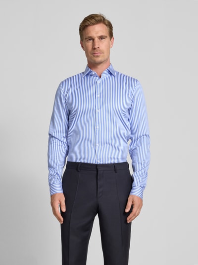 Jake*s Slim Fit Businesshemd mit Haifischkragen und extra langem Arm Royal 4