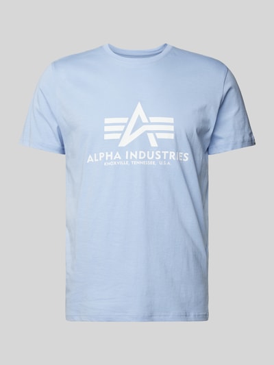 Alpha Industries T-Shirt aus reiner Baumwolle Hellblau 1