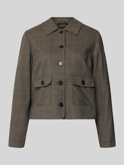 MORE & MORE Regular Fit Blazer mit Pattentaschen Dunkelbraun 2