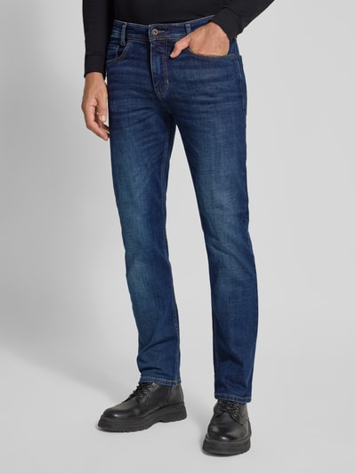 MAC Slim Fit Jeans im 5-Pocket-Design Modell 'Arne' Dunkelblau 4