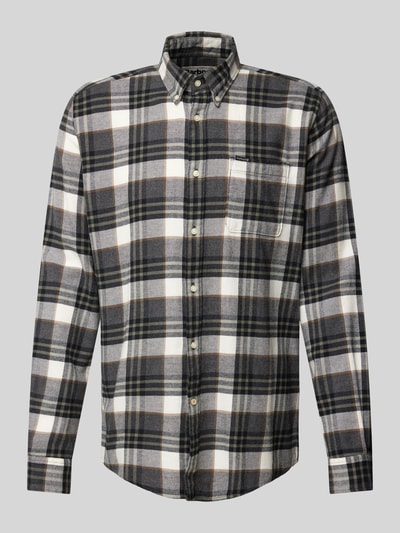 Barbour Tailored Fit Freizeithemd mit Button-Down-Kragen Modell 'Fallbay' Hellgrau 2