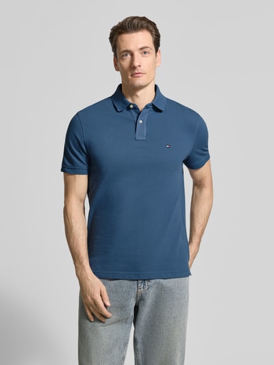 Tommy Hilfiger Regular Fit Poloshirt aus Baumwoll-Mix Jeansblau 4