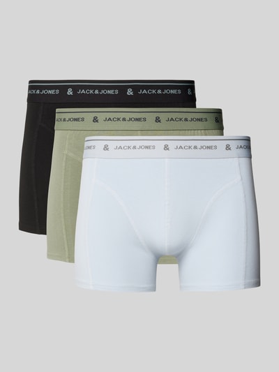 Jack & Jones Trunks mit elastischem Label-Bund Modell 'WYATT' im 3er-Pack Hellblau 1