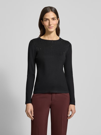 s.Oliver BLACK LABEL Slim Fit Pullover aus Viskose-Mix Black 4