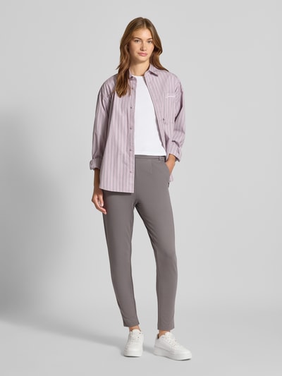 Only Regular fit trainingsbroek van viscosemix, model 'POPTRASH' Grafiet - 1