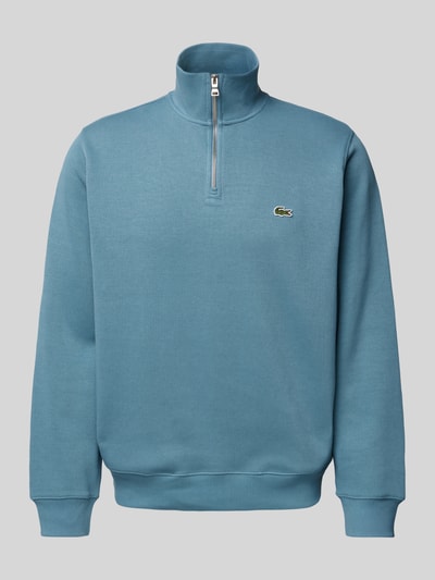 Lacoste Sweatshirt mit Troyer-Kragen Rauchblau 2