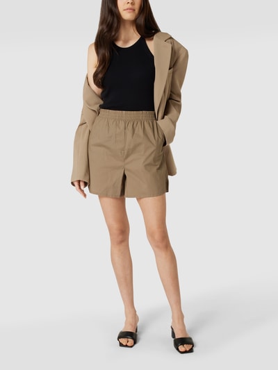 Jake*s Casual Shorts im unifarbenen Design Sand 1