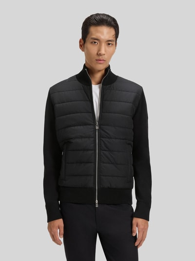 BOSS Regular Fit Sweatjacke mit gesteppter Vorderseite Modell 'HERNESTO' Black 4