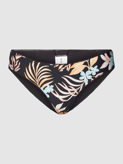 Rip Curl Bikinislip met all-over bloemenmotief, model 'SUNDANCE' Zwart - 1