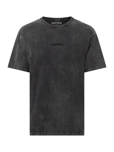 REVIEW T-Shirt in washed-out-look  Zwart - 2