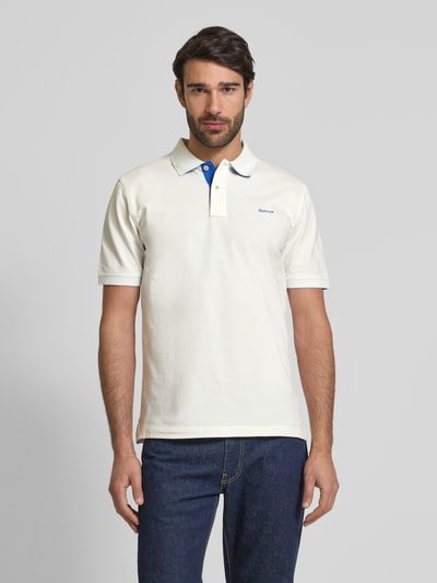 Gant Regular Fit Poloshirt mit Label-Stitching Offwhite 4