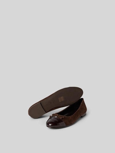 Tory Burch Ballerinas aus echtem Leder Dunkelbraun 5