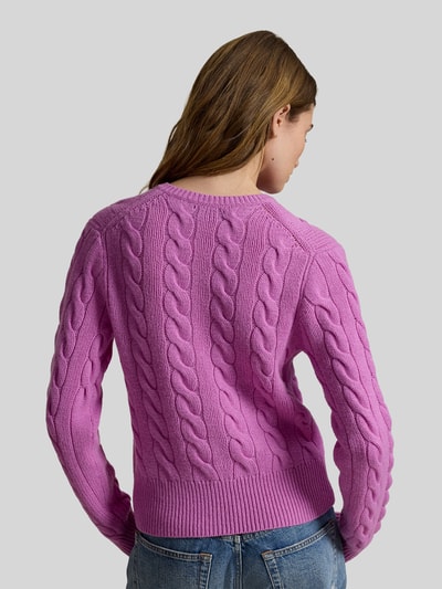 Polo Ralph Lauren Regular fit gebreid jack van wol met kasjmier-aandeel Felroze - 5