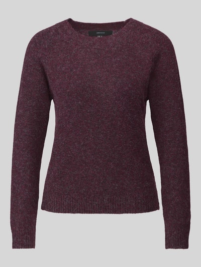 VERO MODA Regular Fit Pullover mit Rundhalsausschnitt Modell 'DOFFY' Dunkelrot 2