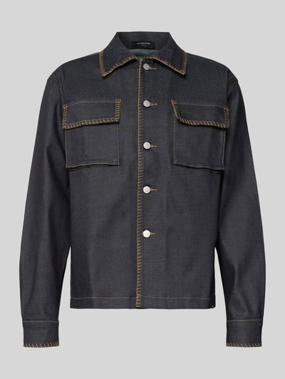 Don´t Waste Culture Regular Fit Jeanshemd mit Pattentaschen Modell 'Malis' Dunkelblau 2