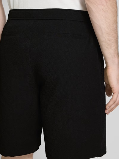 JAKE*S STUDIO MEN Shorts mit Gürtel und Gesäßtaschen Black 3