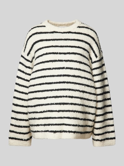 EDITED Gebreide pullover met extra brede schouders, model 'Harriet' Offwhite - 2