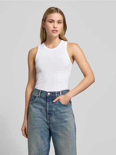 Scotch & Soda Tanktop in Ripp-Optik mit Rundhalsausschnitt Weiss 4