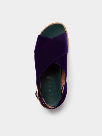 Marni Pantolette mit Kork-Absatz Violett 6