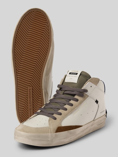 Crime London High Top Sneaker aus Leder mit Schnürung Weiss 4