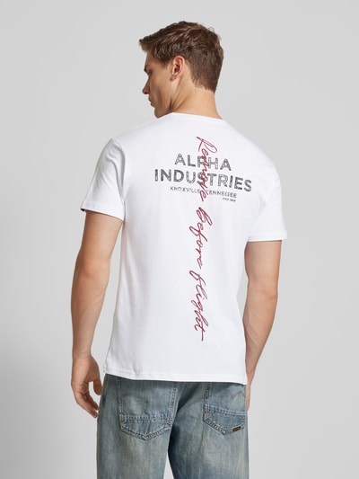 Alpha Industries T-Shirt mit Label-Print Weiss 5