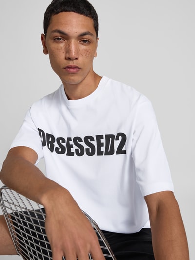 Dsquared2 T-Shirt mit Label-Print Weiss 3