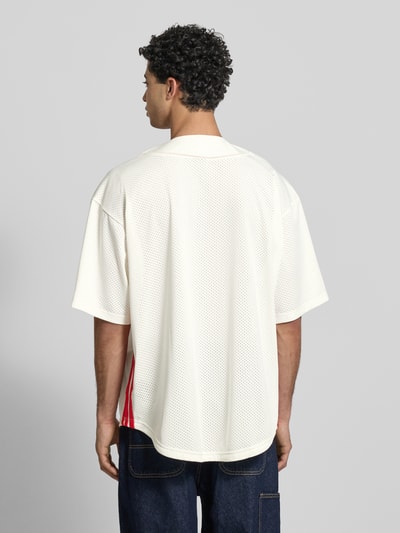 adidas Sportswear Regular Fit Freizeithemd mit Kontraststreifen Offwhite 5
