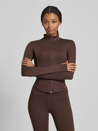 P.E Nation Jas met opstaande kraag Donkerbruin - 4