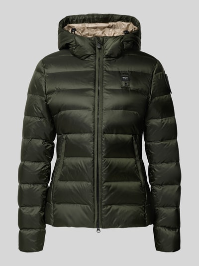 Blauer USA Kurtka puchowa z zamkiem błyskawicznym dwustronnym model ‘CHARME’ Ciemnozielony 2