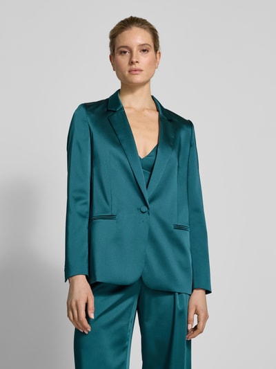 Jake*s Cocktail Regular fit blazer met paspelzakken Donkergroen gemêleerd - 4