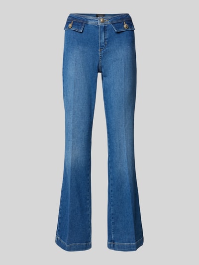 ROSNER Flared Jeans mit Knopfverschluss Modell 'Alisa' Blau 1