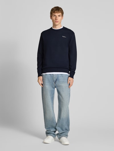 Pepe Jeans Regular Fit Sweatshirt aus Baumwollmix Modell 'MACBETH' Marine 1