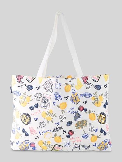 Tom Tailor Standtasche mit Schriftzug-Stitching Weiss 1
