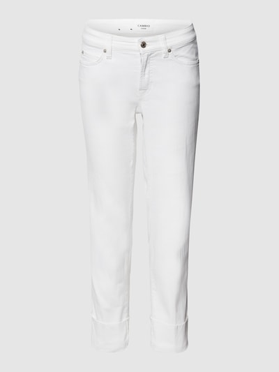 Cambio Straight Fit Jeans mit Stretch-Anteil Modell 'Paris' Weiss 2