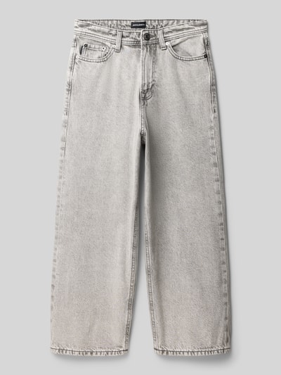 Jack & Jones Straight fit jeans met logopatch, model 'Iron' Lichtgrijs - 1